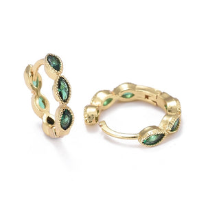 Jade Huggie Hoop Earrings