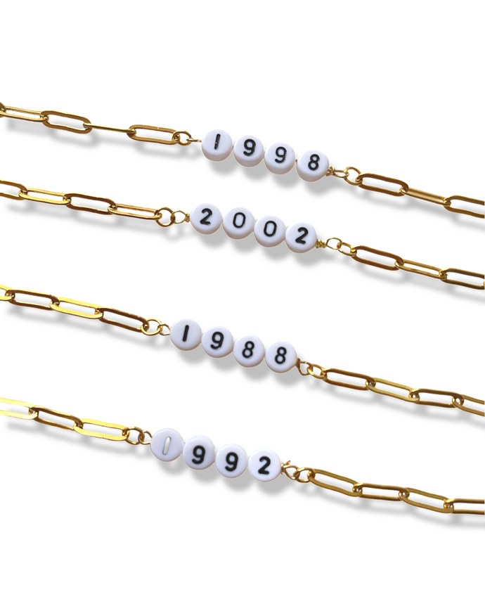 Numbers Bracelet | 18k Gold Plated